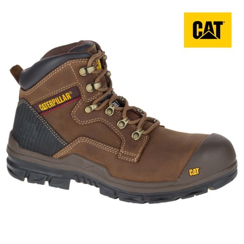 Caterpillar Bearing S3 Water Resistant HRO SRC Steel Toe Miesten Turvakengät TummanRuskea (PLDCM)